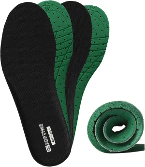 2 Pairs Insoles for Men and Women Replacement Shoe Inserts for Comfort Shock Absorption Breathable Shoe Liners for Running Walking, Hiking, Working, Trim to Fit Black W8-11/M6-9