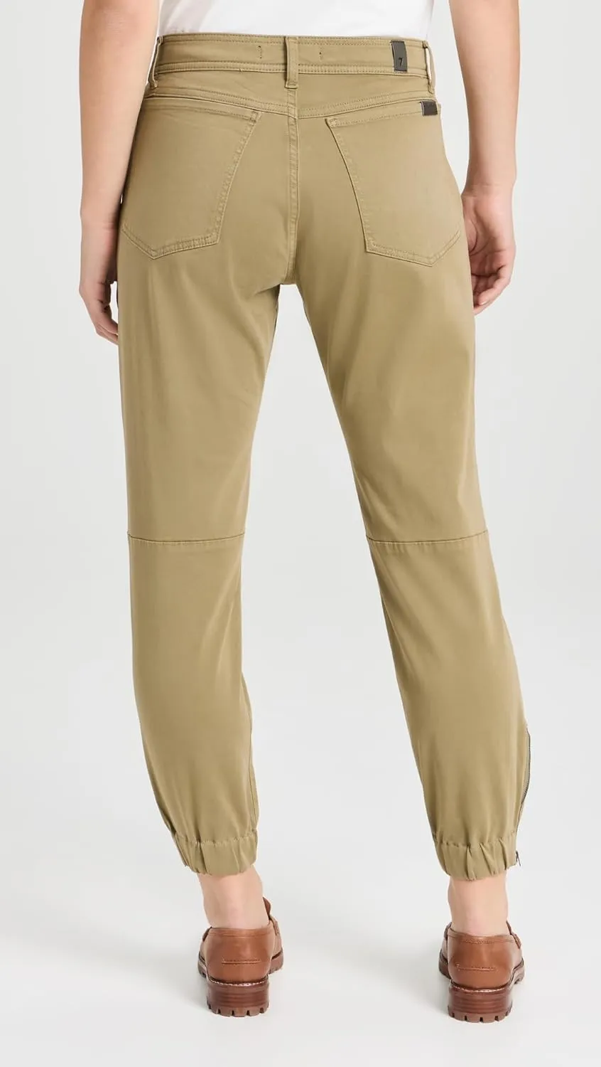 7 For All Mankind Women's Darted Boyfriend Joggers in Army