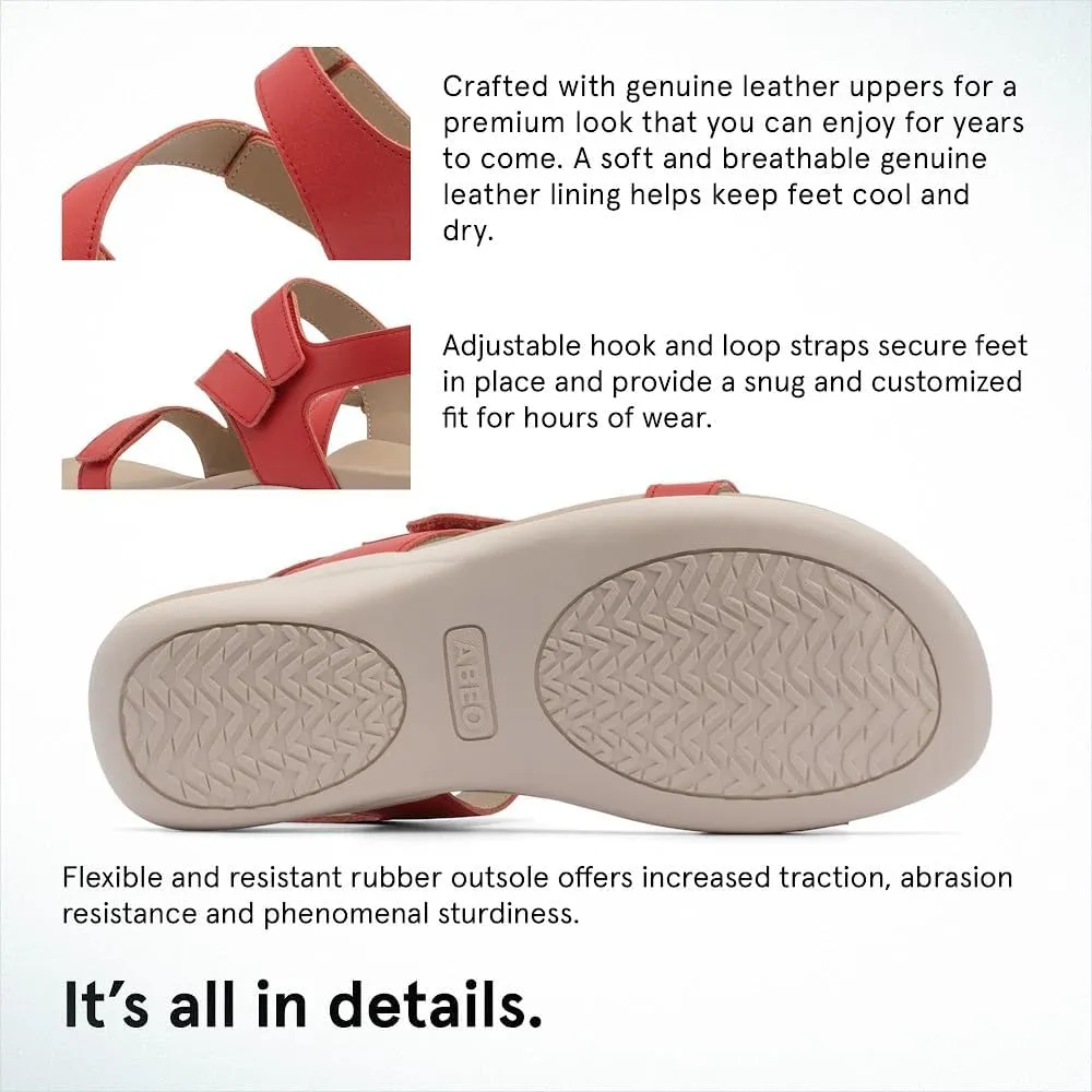 ABEO Women's Oasis Sandals | Orthopedic Arch Support | Plantar Fasciitis Relief | Comfortable Wedge Sandals - Blue