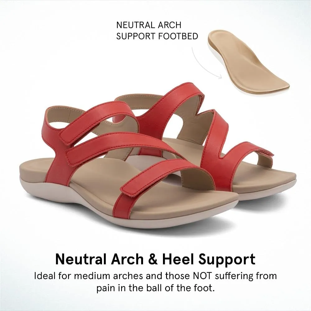 ABEO Women's Oasis Sandals | Orthopedic Arch Support | Plantar Fasciitis Relief | Comfortable Wedge Sandals - Blue