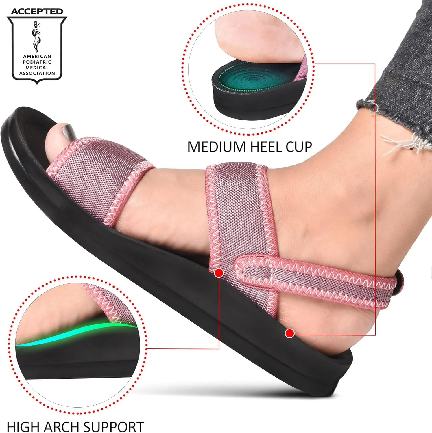 AEROTHOTIC Alaska Women's Summer Arch Support Slingback Sandals