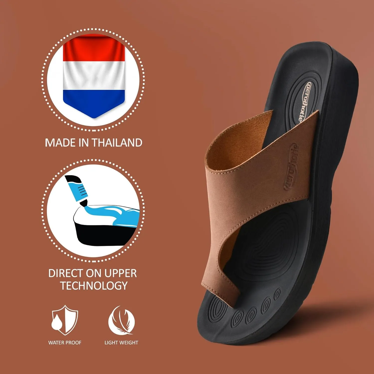 AEROTHOTIC Comfy Arch Support flip flops for women Split Toe Stylish Cushioned Strap with non-slip footbed Walking Dressy Sandals Indoor and Outdoor