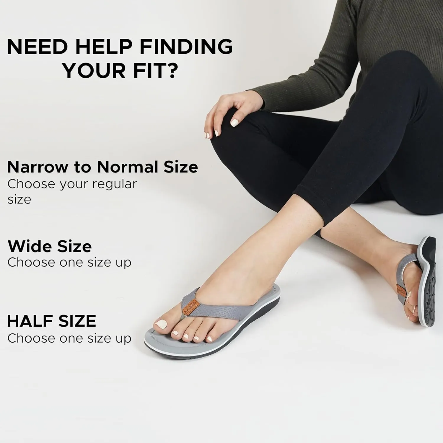 AEROTHOTIC Flip Flops Arch Support Womens – Slip On Recovery Plantar Fasciitis Relief Orthotic Slippers – Lightweight Thong Cushioning Sandals Women – Indoor Outdoor Beach Yoga Mat Footbed Footwear