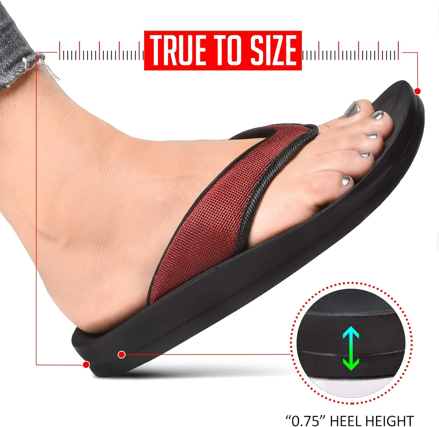 AEROTHOTIC Women's Enhalus Arch Support Thong Sandals
