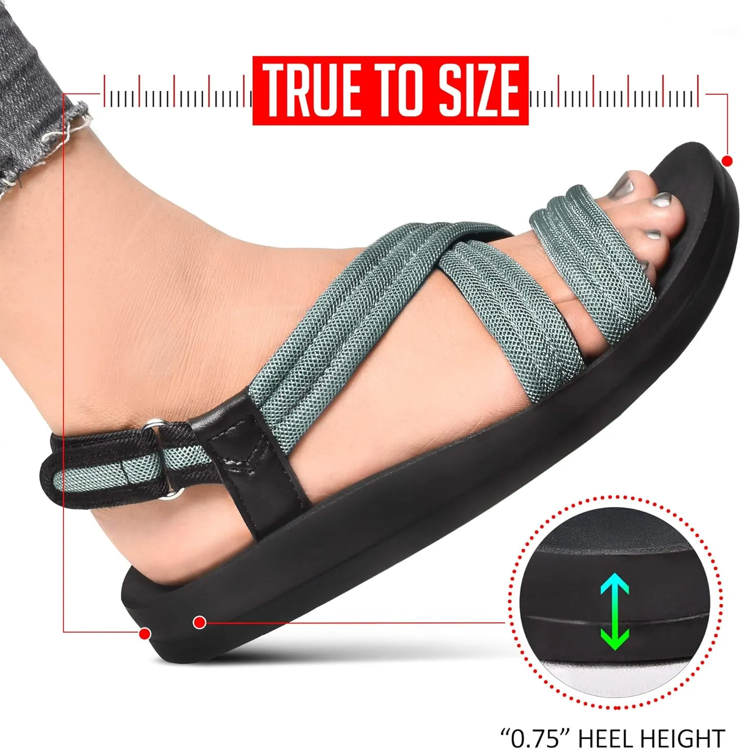 AEROTHOTIC Women's Hadal Arch Support Slingback Travel Essentials Sandals