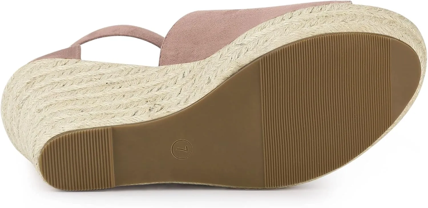 Allegra K Women's Espadrilles Platform Heels Wedges Sandals