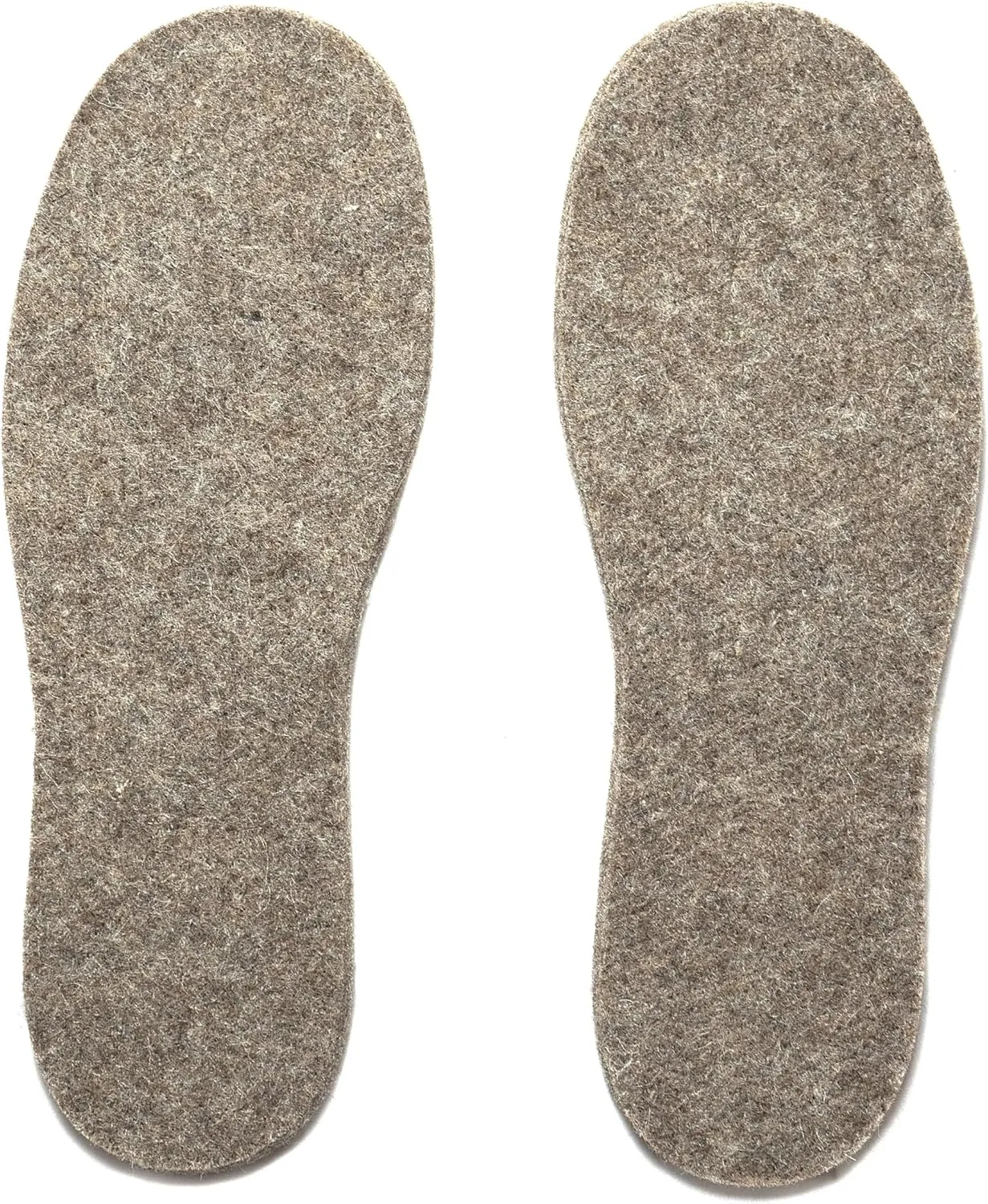 Alpaca & Sheep Soft Wool 100% All-Natural Felt Insoles for Men and Women (Brown, Large)