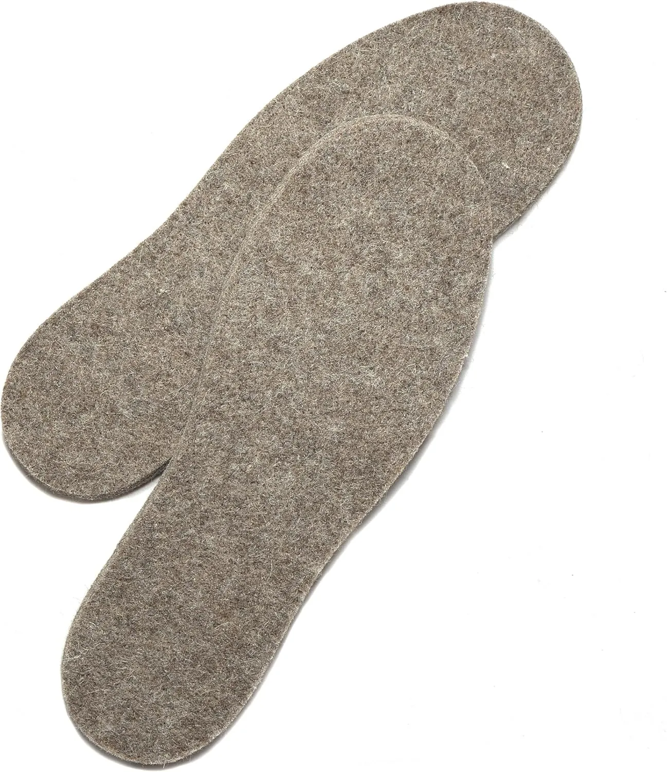 Alpaca & Sheep Soft Wool 100% All-Natural Felt Insoles for Men and Women (Brown, Large)