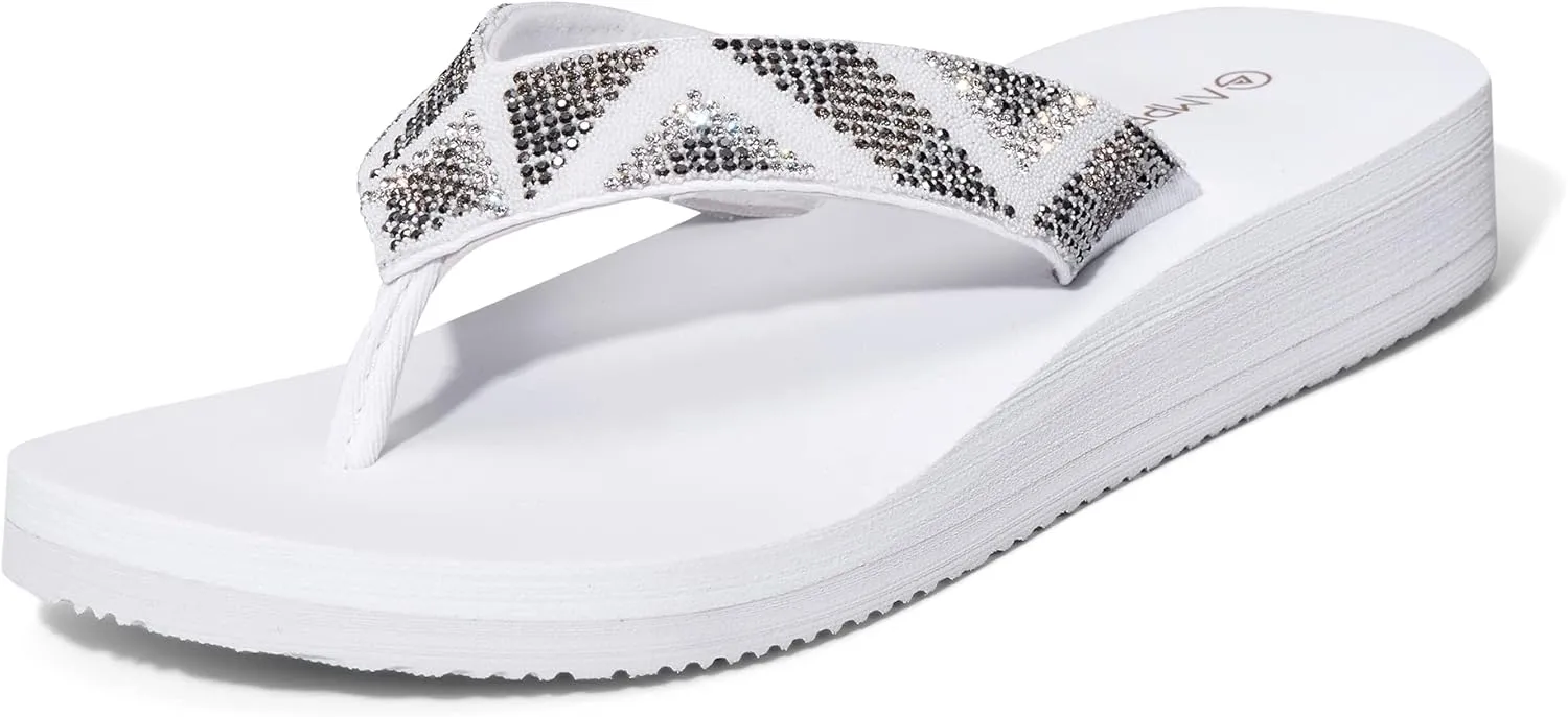 Ampeo Women's Arch Support Flip Flops Comfortable Casual Summer Beach Thong Sandals