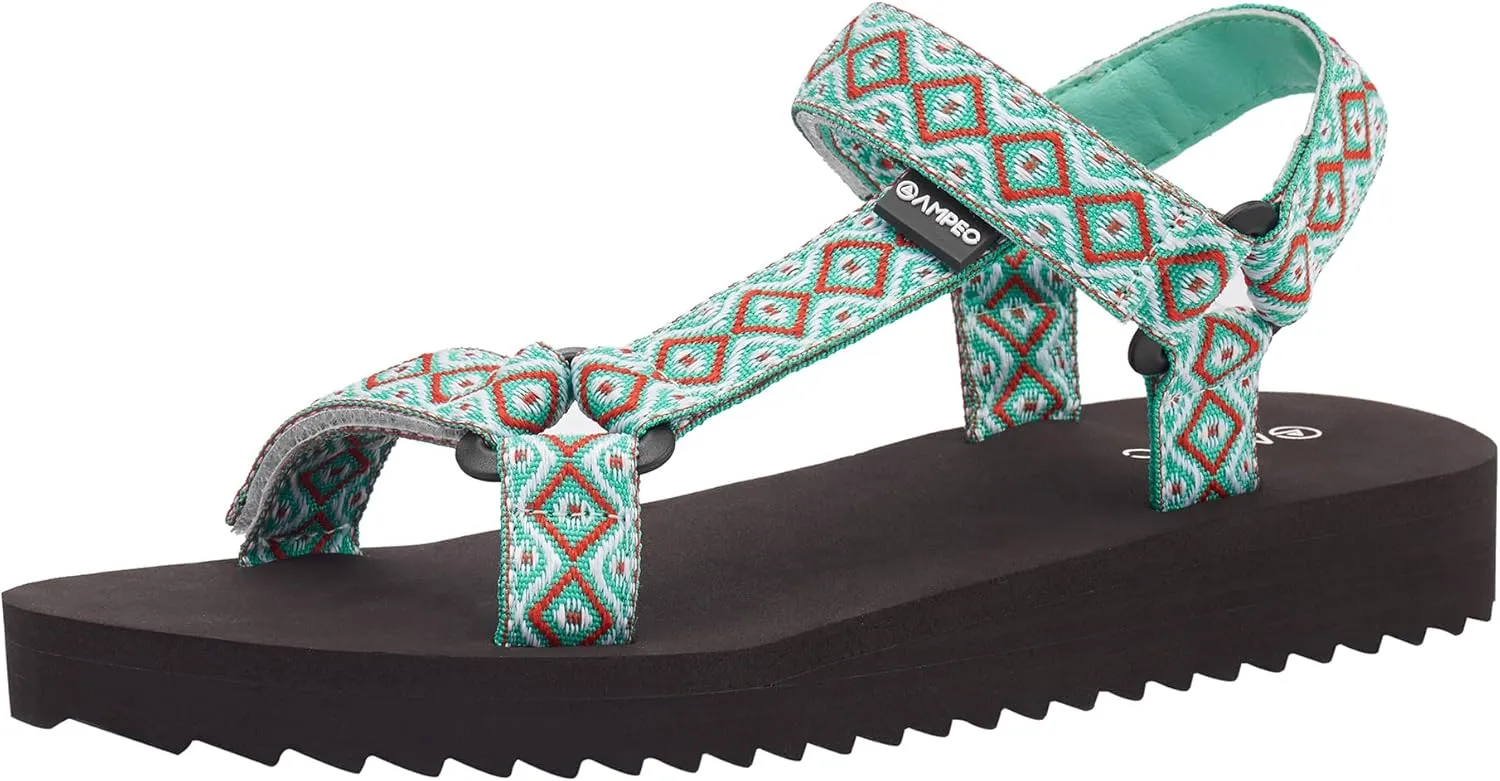 Ampeo Women's Arch Support Hiking Sandals Comfortable Summer Beach Walking Sport Athletic Water Sandals