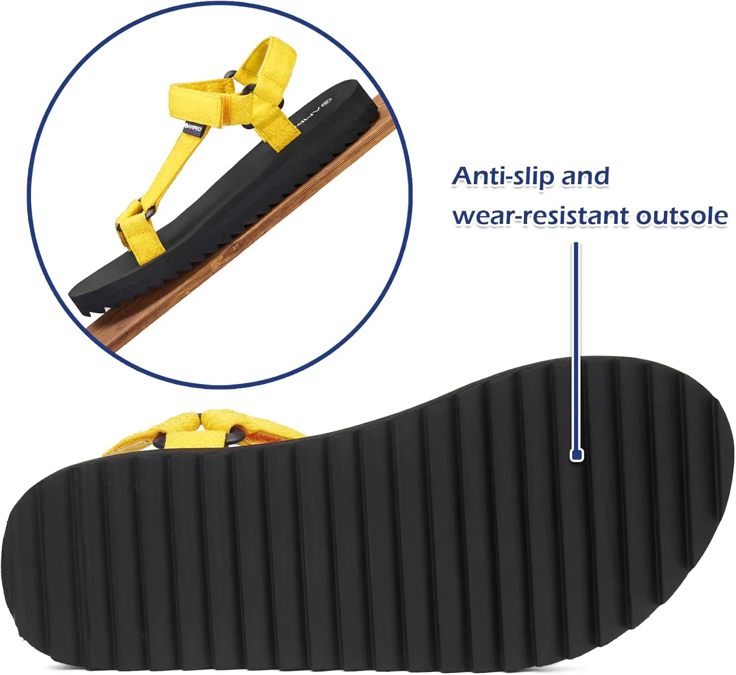 Ampeo Women's Arch Support Hiking Sandals Comfortable Summer Beach Walking Sport Athletic Water Sandals