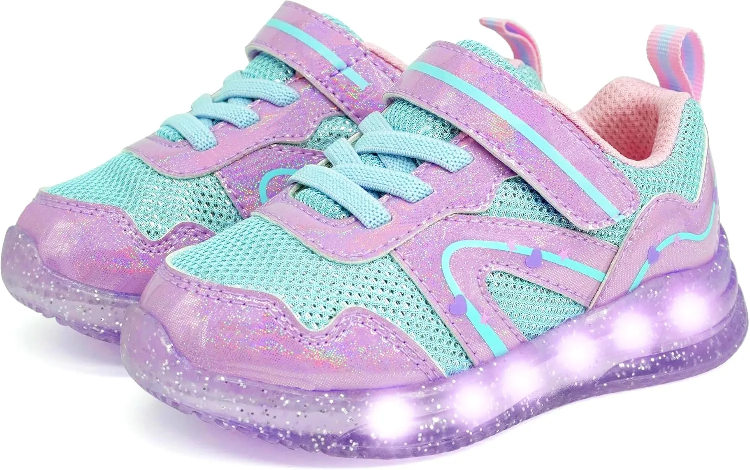 AMZZPIK Light Up Shoes for Boys Girls Toddler LED Flashing Sneakers Breathable Sport Walking Shoes for Kids