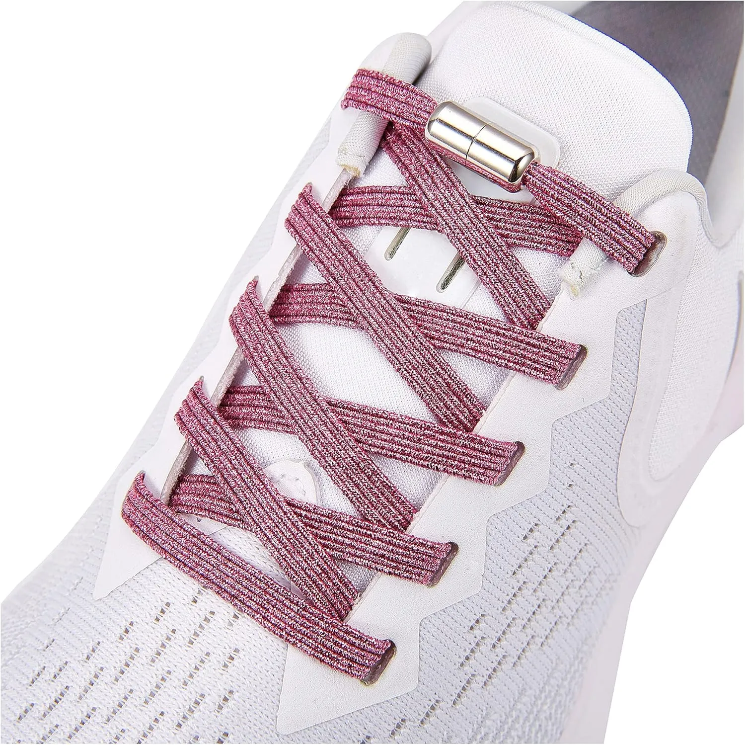 anan520 2 Pairs Elastic No Tie Shoelaces for Adults and Kids，Tieless Elastic Shoe Laces for Sneaker