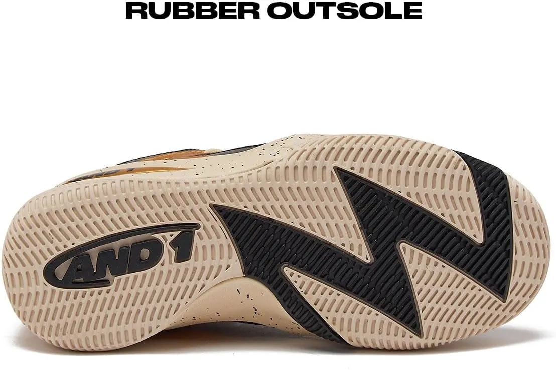 AND1 Girls & Boys Basketball Shoes, Boys High Top Sneakers, Size Little Kid 1 to Big Kid 7 - Cool Basketball Shoes for Kids and Youth