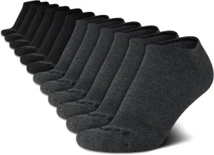AND1 Men's No Show Socks - 12 Pack Performance Stretch Athletic Compression Socks for Men - Sports Low Cut Socks (6-12.5)