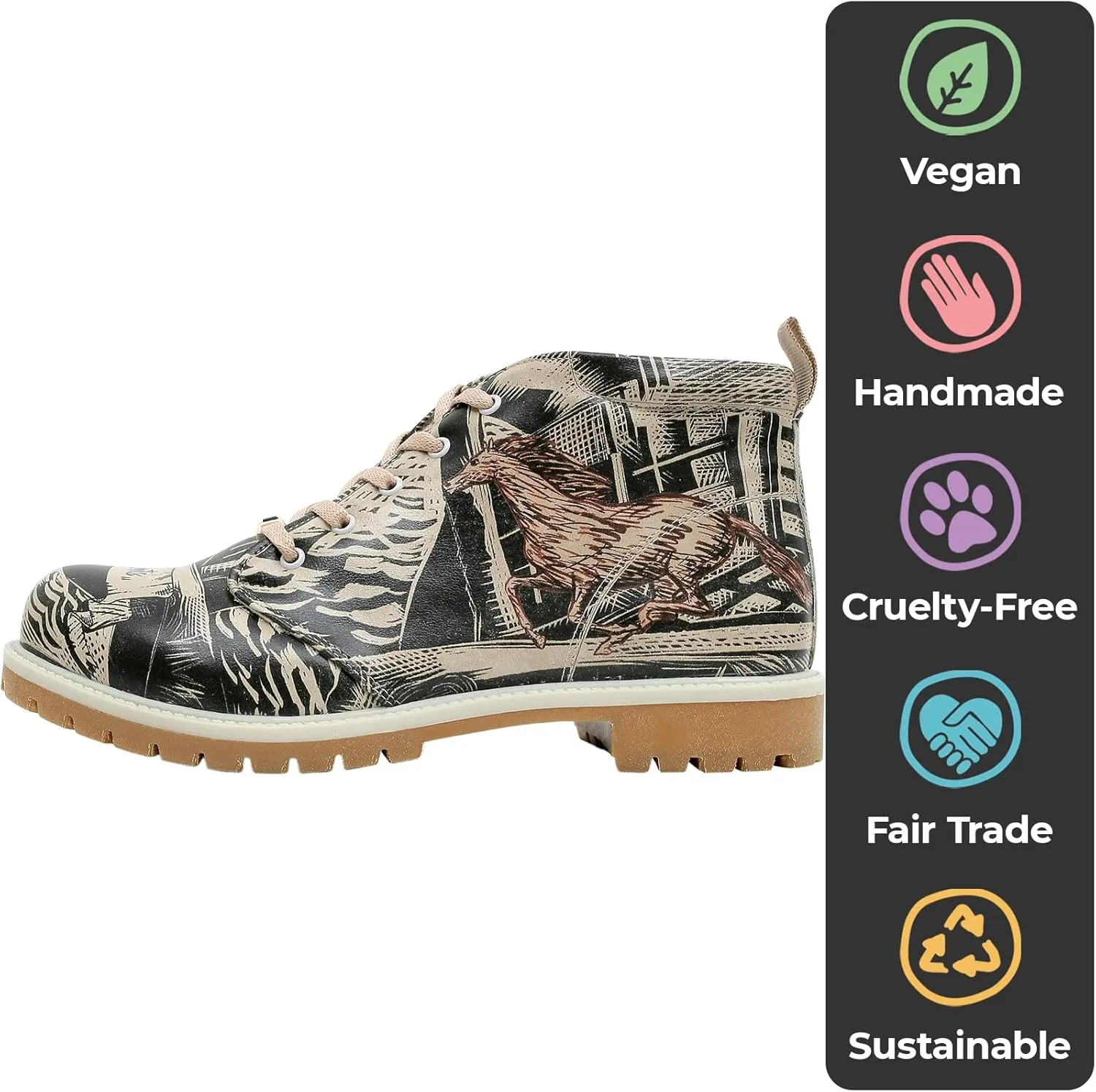 Ankle Boots for Men - Vegan Leather and Unique Design Casual Boots for Men