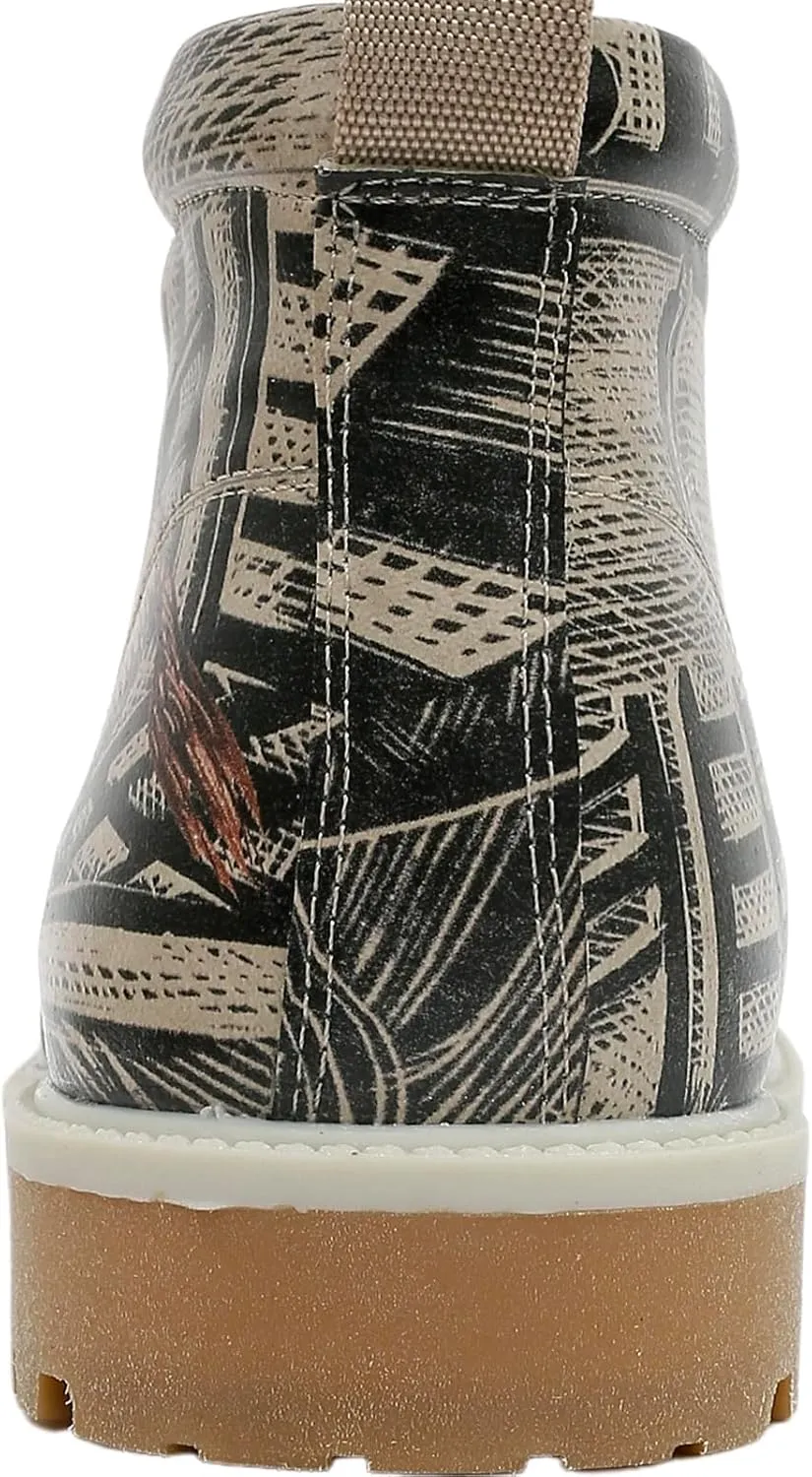 Ankle Boots for Men - Vegan Leather and Unique Design Casual Boots for Men