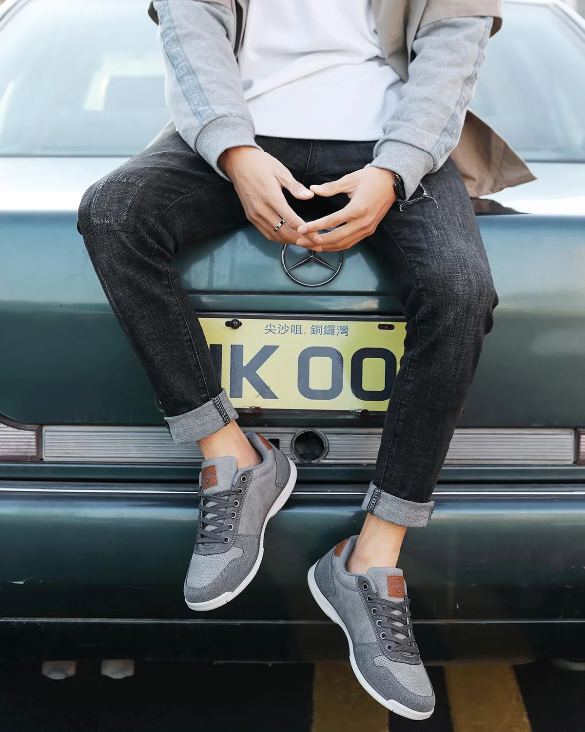 ARRIGO BELLO Men Shoes Casual Sneakers Fashion Low-Top Leather Non-Slip Walking Trainers Size 8-12
