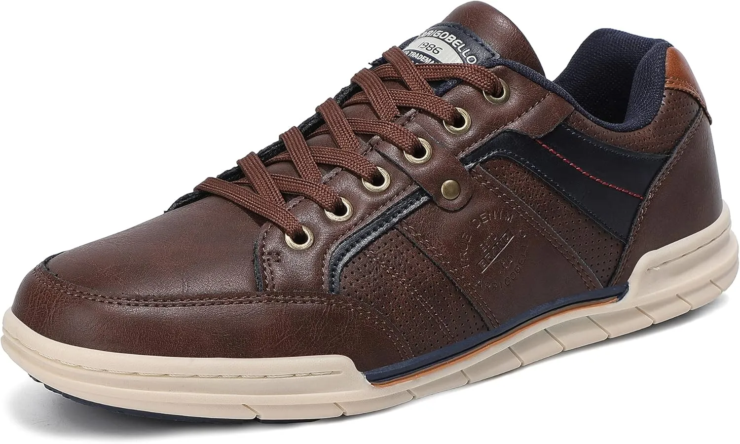 ARRIGO BELLO Mens Casual Shoes Fashion Sneakers Breathable Comfort Classic Lace-Up Low Top Walking Shoes