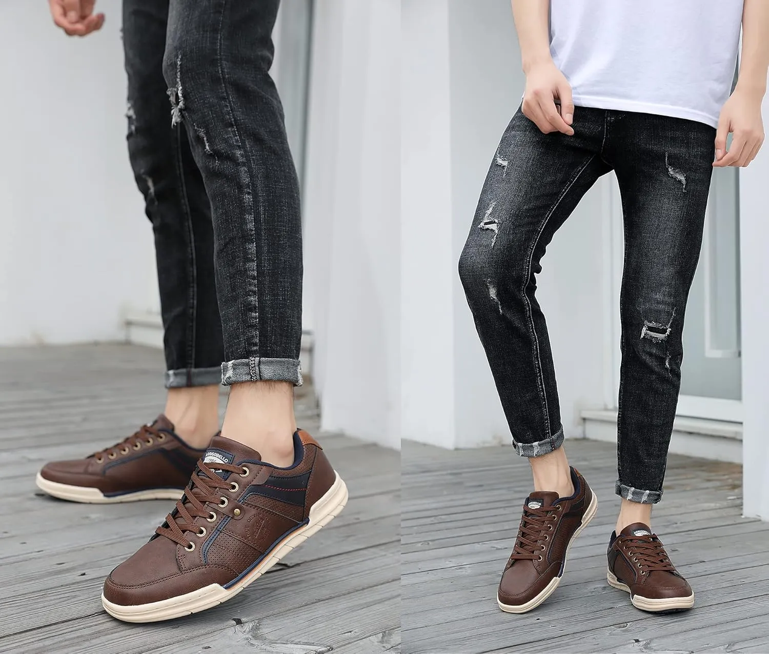 ARRIGO BELLO Mens Casual Shoes Fashion Sneakers Breathable Comfort Classic Lace-Up Low Top Walking Shoes