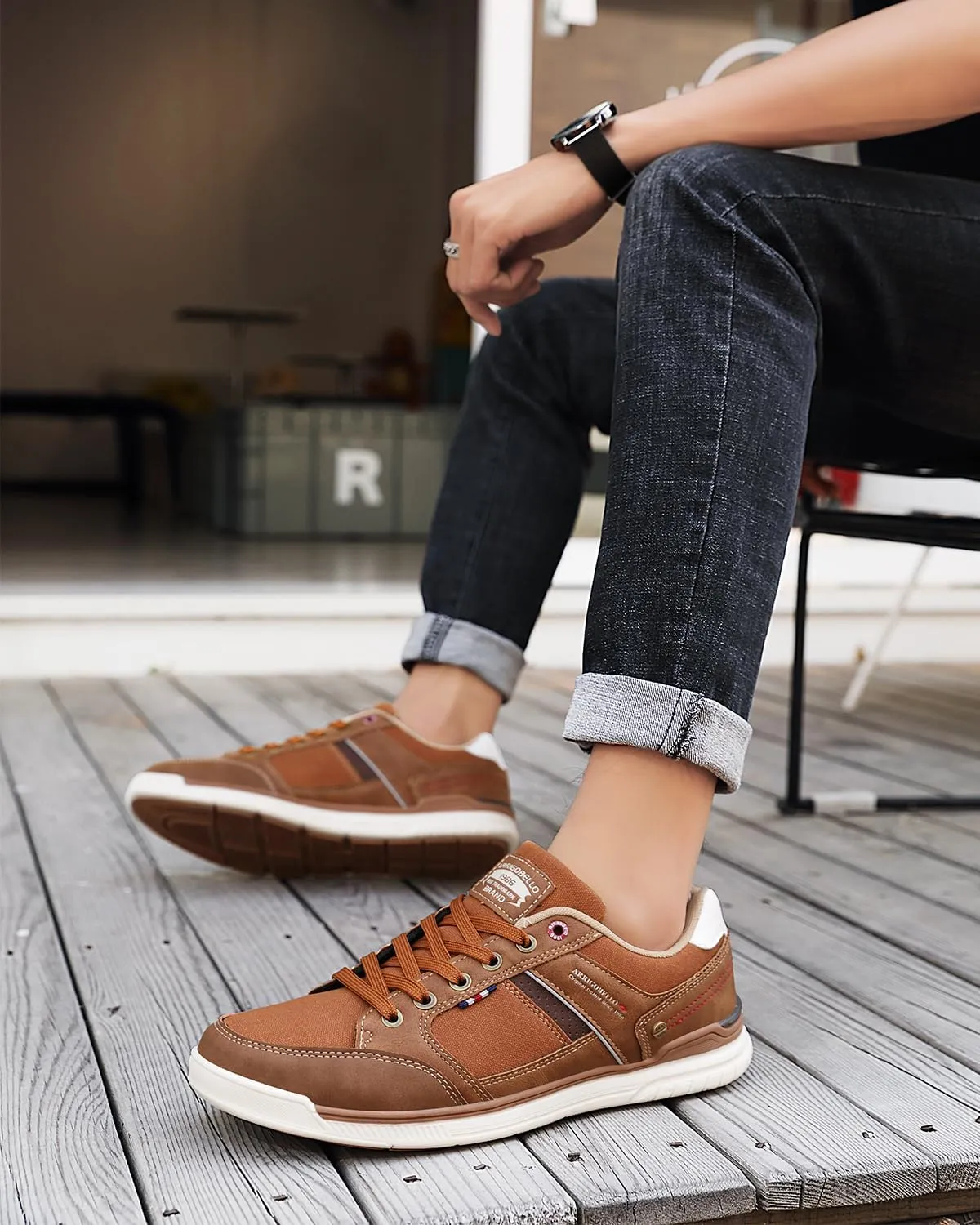 ARRIGO BELLO Mens Casual Shoes Fashion Sneakers Breathable Comfort Classic Lace-Up Low Top Walking Shoes