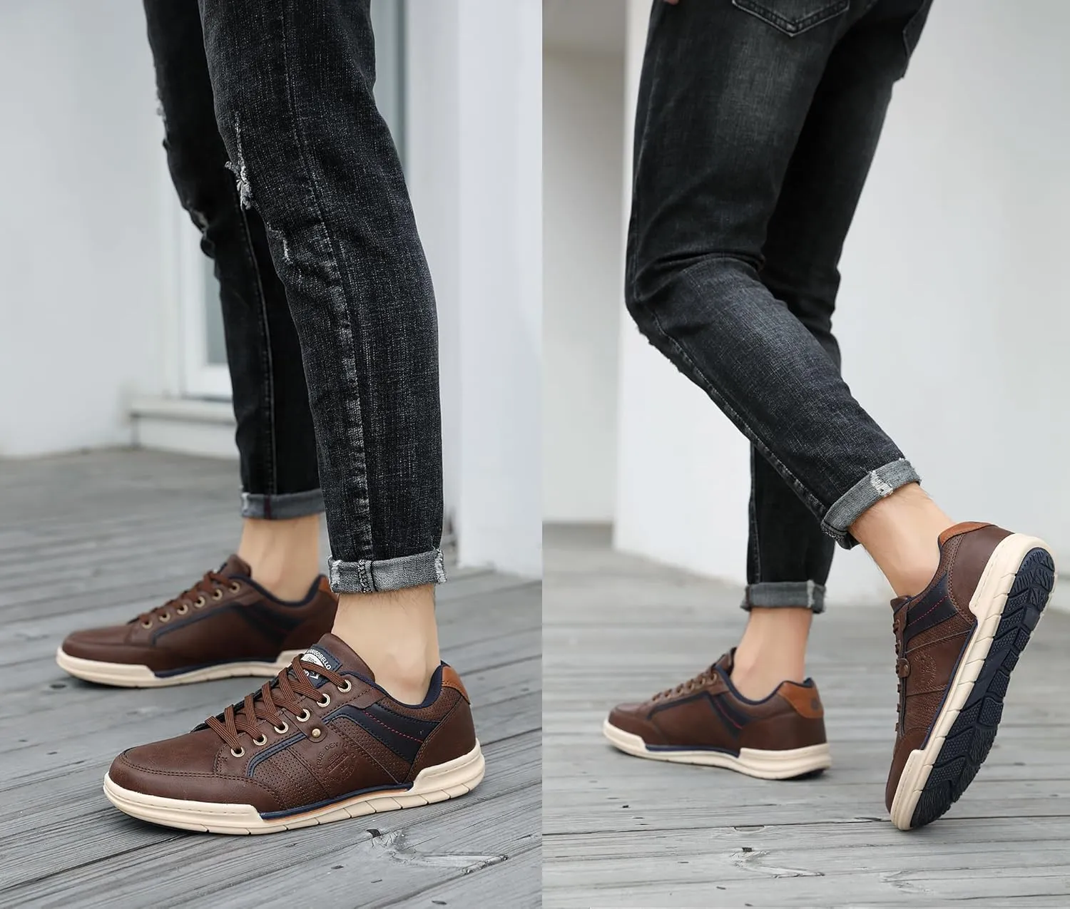ARRIGO BELLO Mens Casual Shoes Fashion Sneakers Breathable Comfort Classic Lace-Up Low Top Walking Shoes