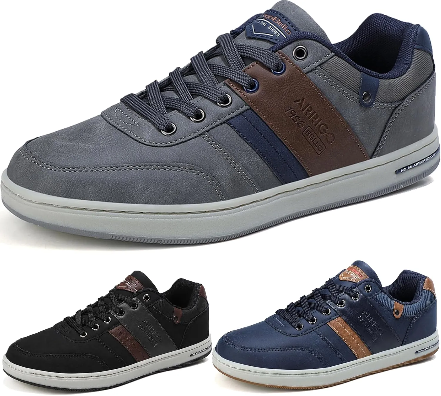 ASTERO Shoes for Men Casual Stylish Sneakers Dress Non-Slip Low Top Walking Shoes
