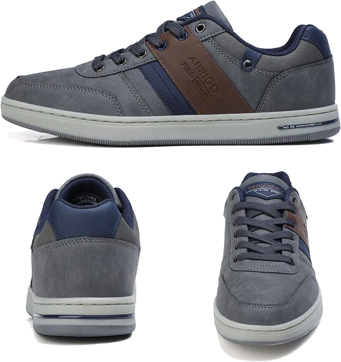 ASTERO Shoes for Men Casual Stylish Sneakers Dress Non-Slip Low Top Walking Shoes