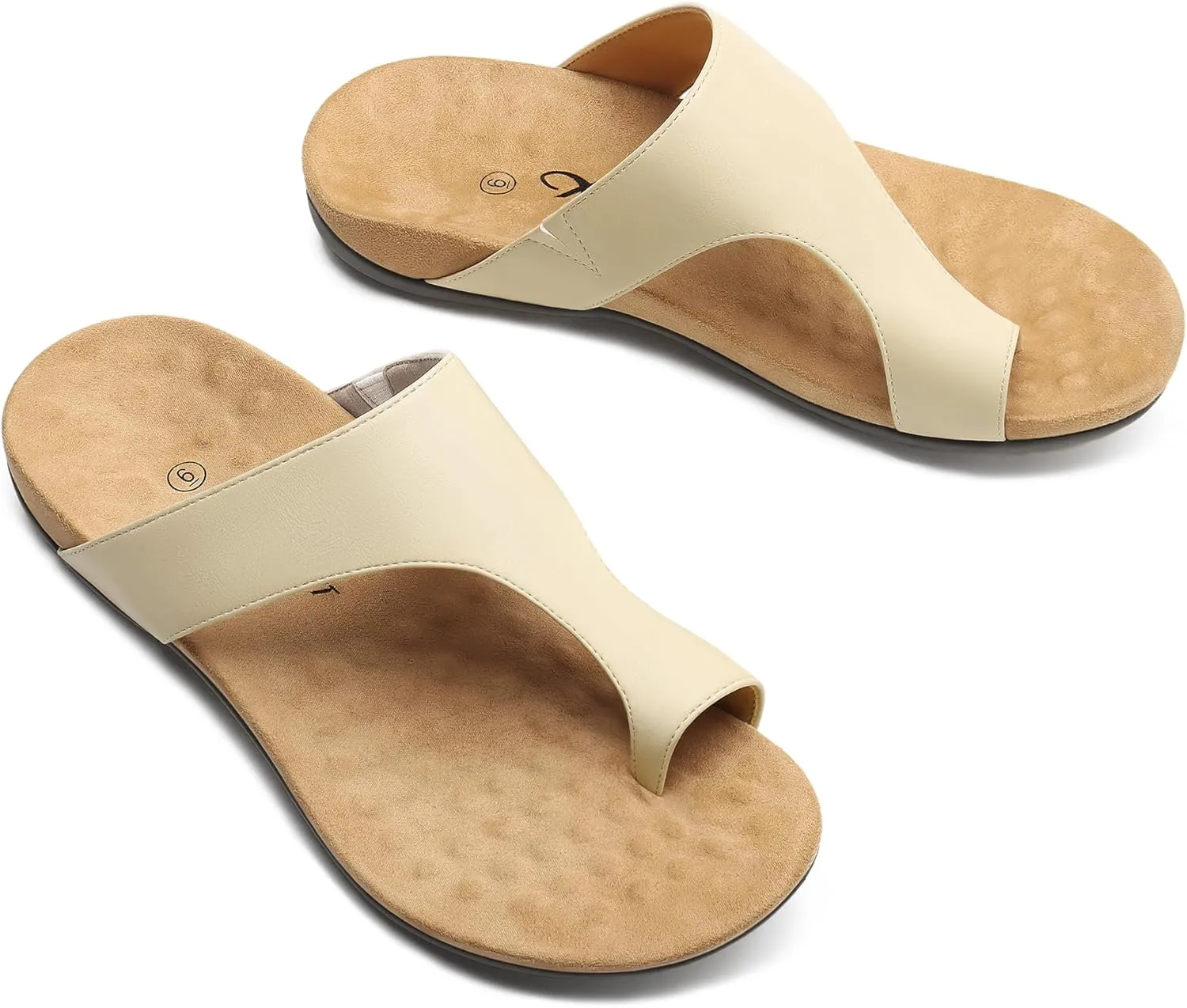 Athlefit Orthopedic Sandals for Women Arch Support Flip Flops Comfortable Walking Orthotic Thong Sandals
