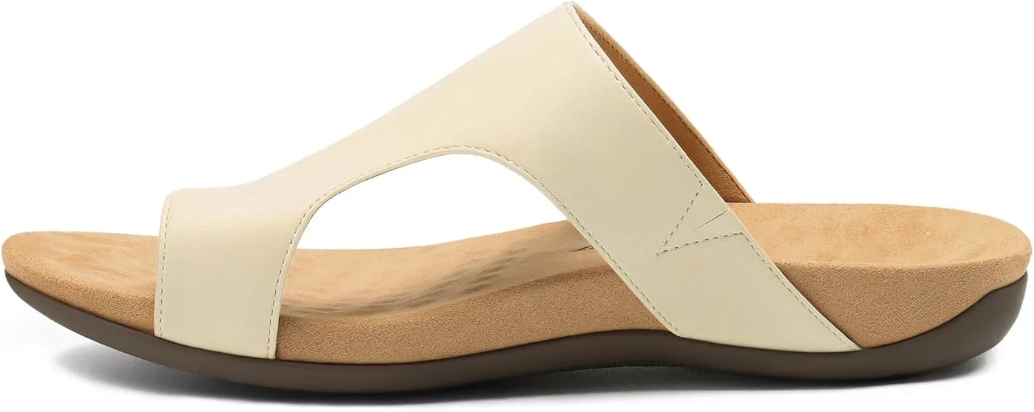 Athlefit Orthopedic Sandals for Women Arch Support Flip Flops Comfortable Walking Orthotic Thong Sandals