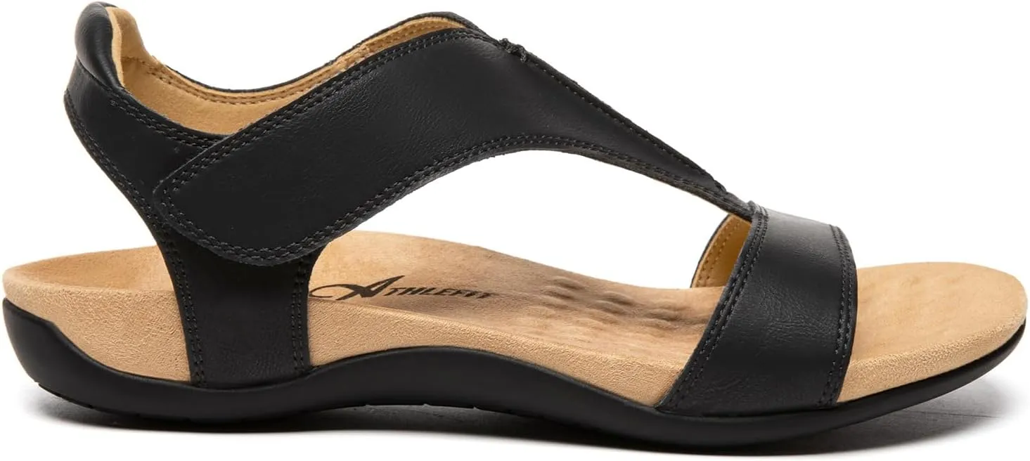 Athlefit Orthopedic Sandals for Women Comfortable Beach Orthotic Sandals with Arch Support
