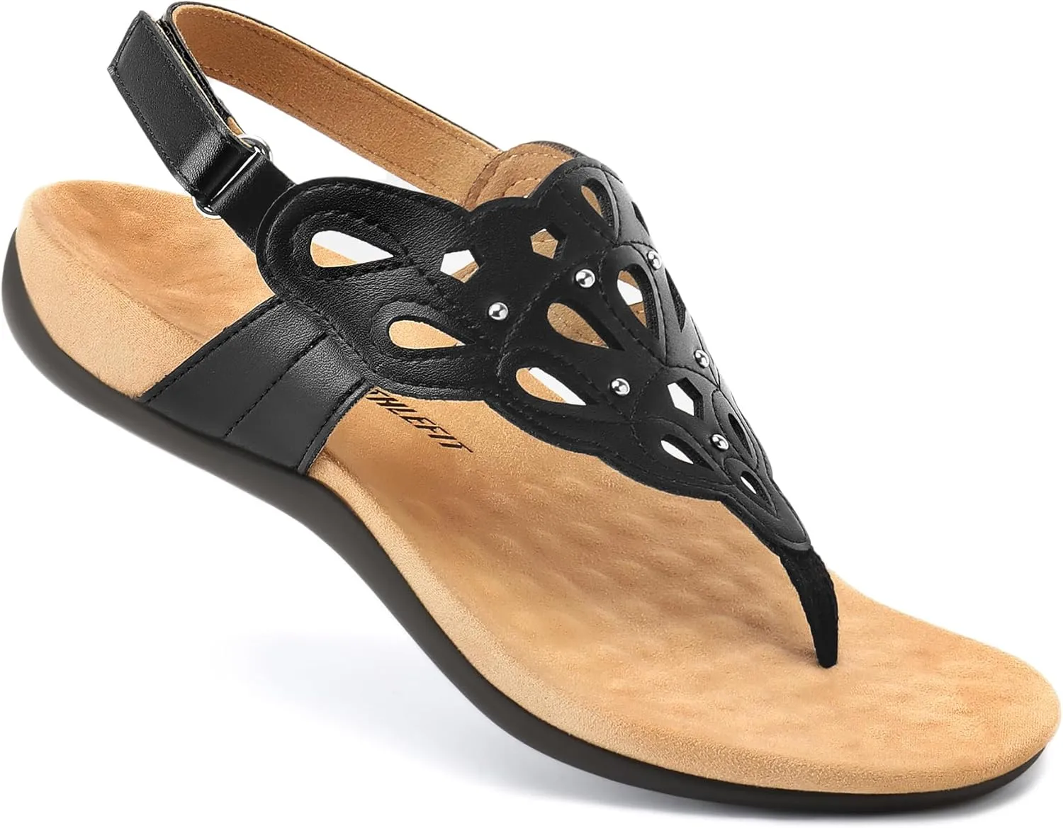 Athlefit Orthopedic Sandals for Women Summer Adjustable Orthotic Thong Sandals with Arch Support