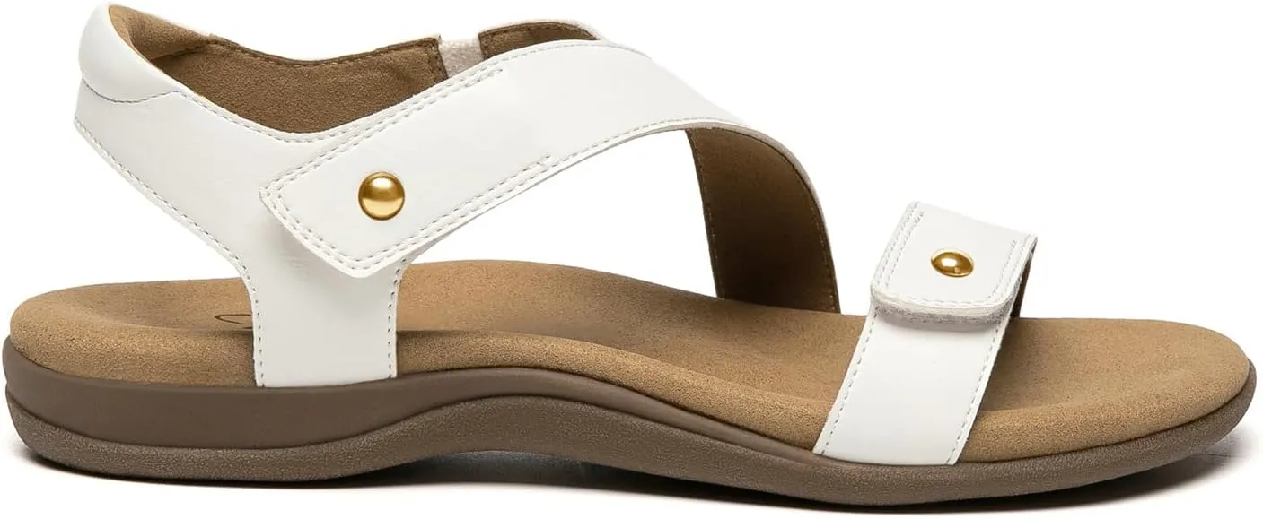 Athlefit Women's Comfortable Orthopedic Sandals with Arch Support Adjustable Walking Casual Orthotic Sandals