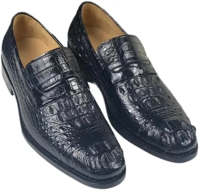 Authentic Exotic Crocodile Skin Brown Color Businessmen Dress Loafers Genuine Alligator Leather 100% Handmade Male Slip-on Shoes