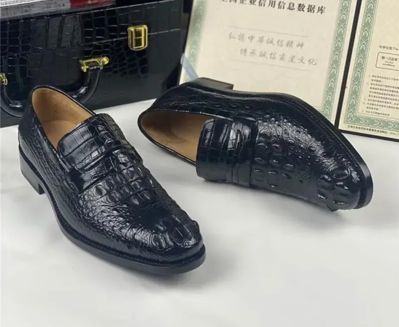Authentic Exotic Crocodile Skin Brown Color Businessmen Dress Loafers Genuine Alligator Leather 100% Handmade Male Slip-on Shoes