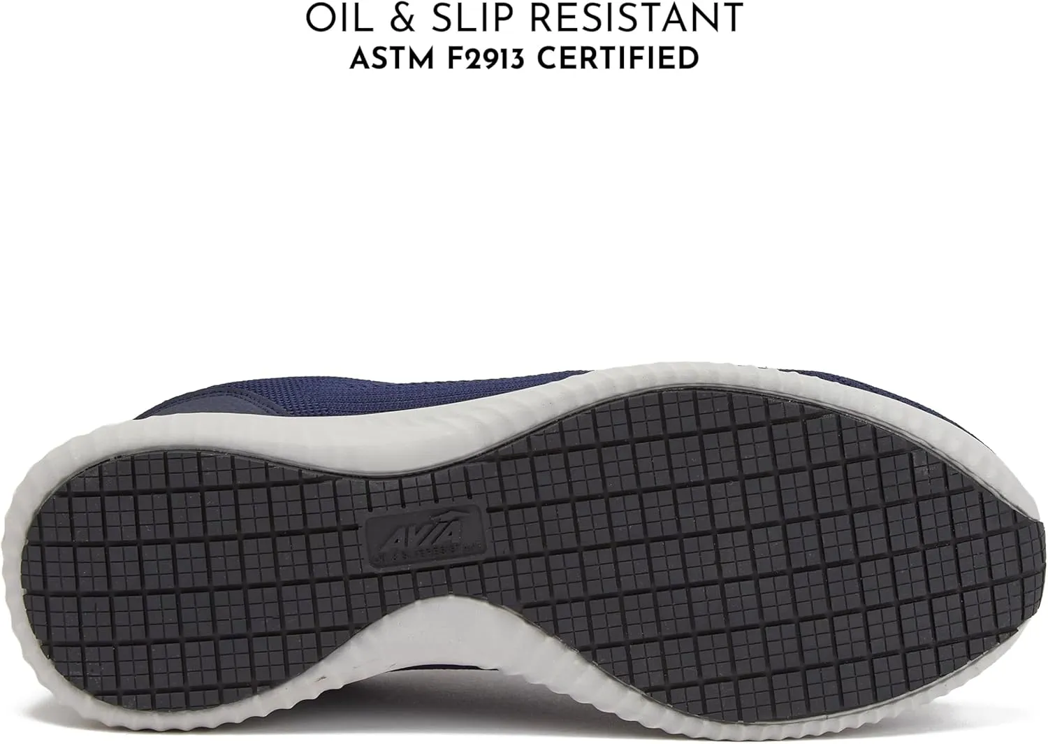 Avia Anchor SR Mesh Slip On Black Non Slip Shoes for Men, Water Resistant Mens Work Shoes & Restaurant or Food Service Sneakers - Med or Wide Comfortable Slip Resistant Work Shoes Men, Safety Footwear