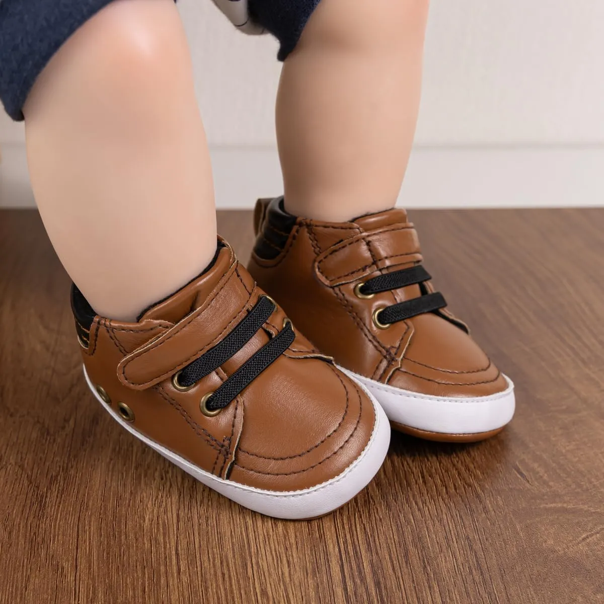 Babelvit Baby Boy Girl Soft Sole Canvas Sneakers Sparkle High Top Lace Up Infant Unisex Ankle Shoes Boots Toddler Newborn Prewalker First Baby Walking Crib Shoes