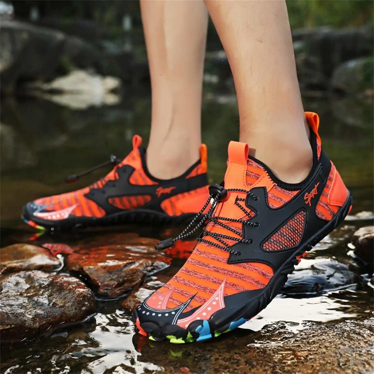 Barefoot Water Shoes Men Women Quick Dry Aqua Swim Beach Pool Surf Hiking Kayaking Outdoor Sports Shoes Lightweight Non Slip Breathable