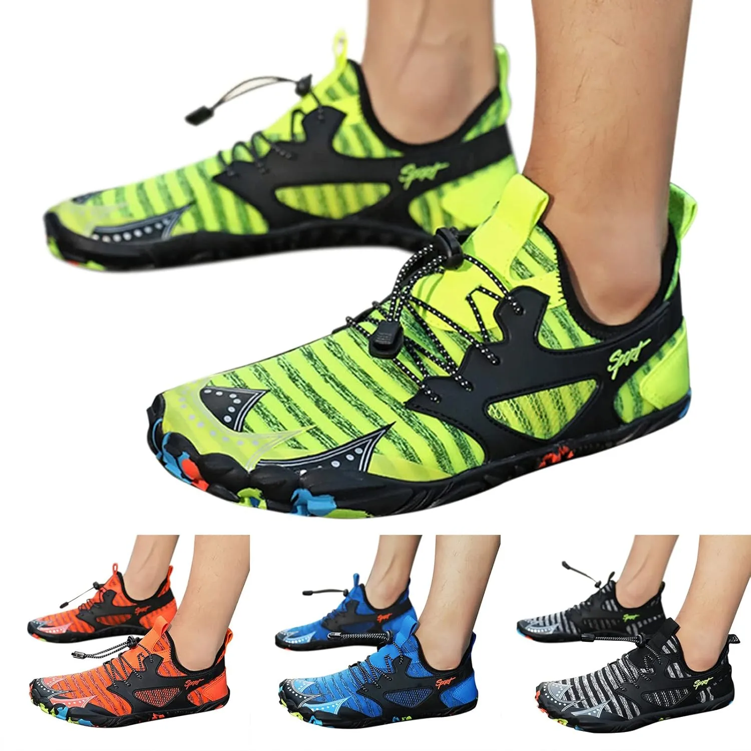 Barefoot Water Shoes Men Women Quick Dry Aqua Swim Beach Pool Surf Hiking Kayaking Outdoor Sports Shoes Lightweight Non Slip Breathable