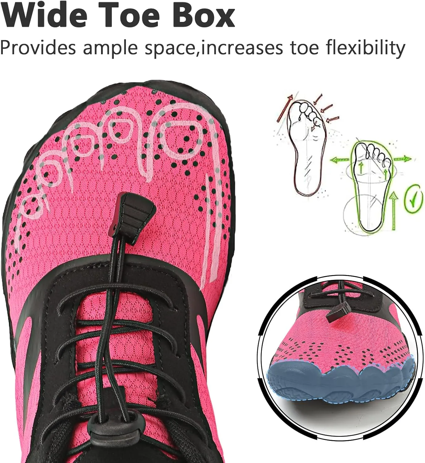 Barefoot Water Shoes Mens Womens Minimalist Cross Training Shoes with Wide Toe Box Athletic Zero Drop Trail Walking Hiking Running Sneakers