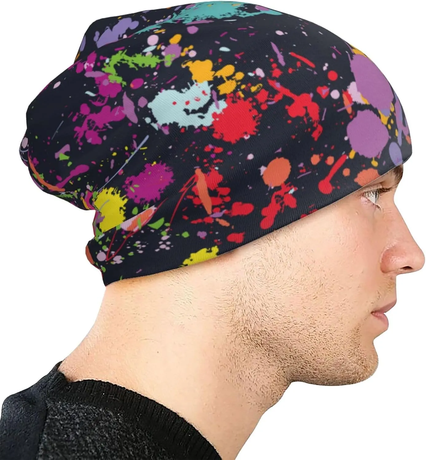 Beanie for Women Men, Stretch Knitted Beanies Hat Casual Slouchy Chemo Cap Cancer Headwear Gifts