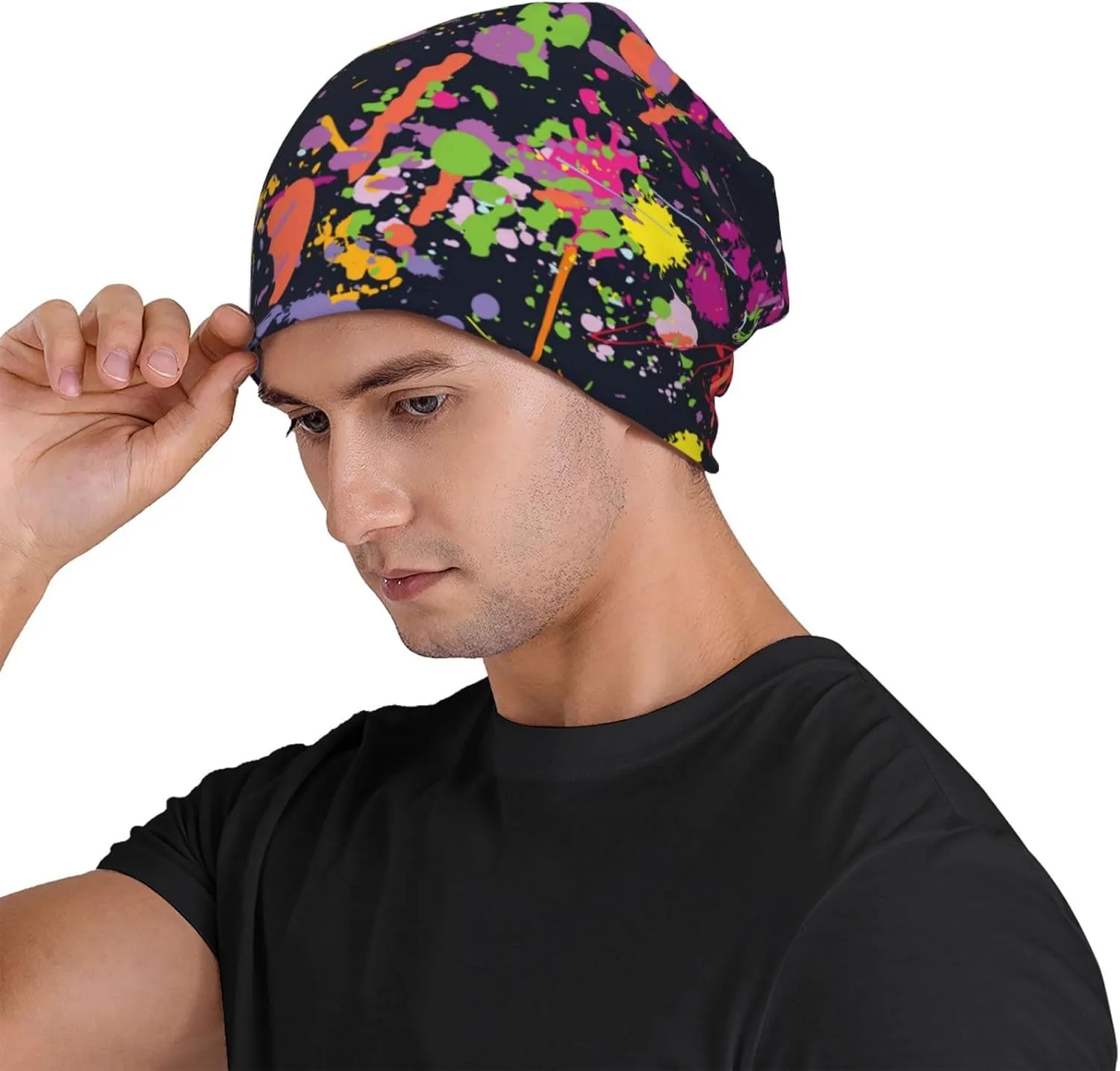 Beanie for Women Men, Stretch Knitted Beanies Hat Casual Slouchy Chemo Cap Cancer Headwear Gifts