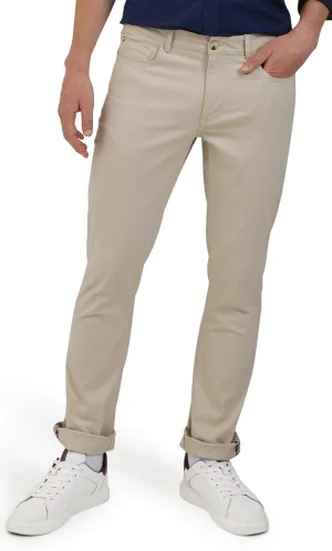 Ben Sherman Men's Khaki Pants - Slim Fit Comfort Stretch Woven Sateen Chino Work Pants - Casual Dress Pants for Men