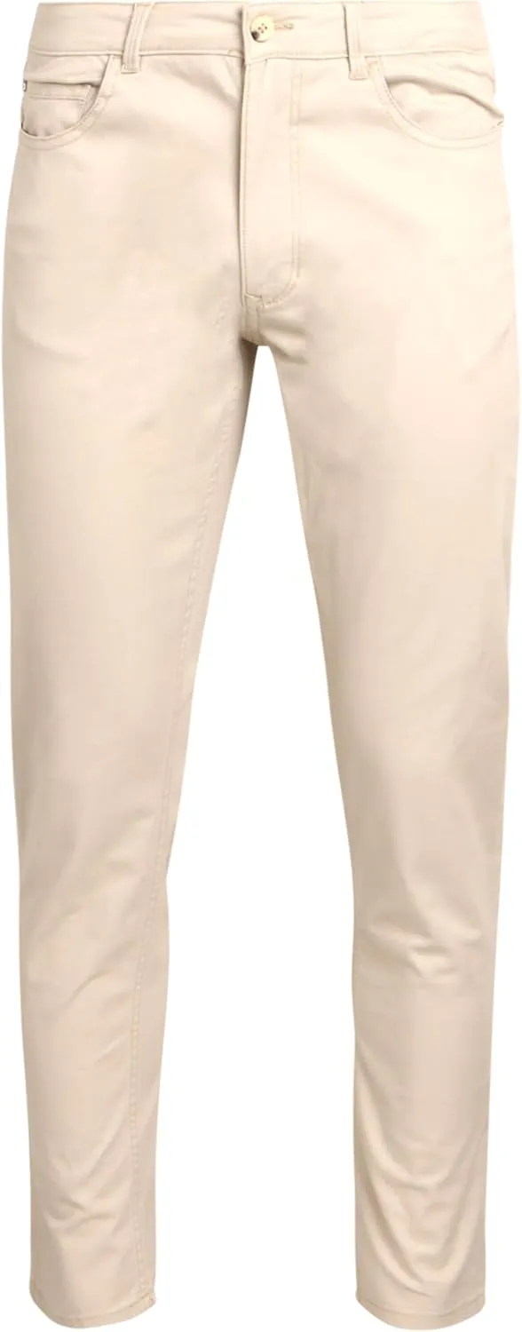 Ben Sherman Men's Khaki Pants - Slim Fit Comfort Stretch Woven Sateen Chino Work Pants - Casual Dress Pants for Men