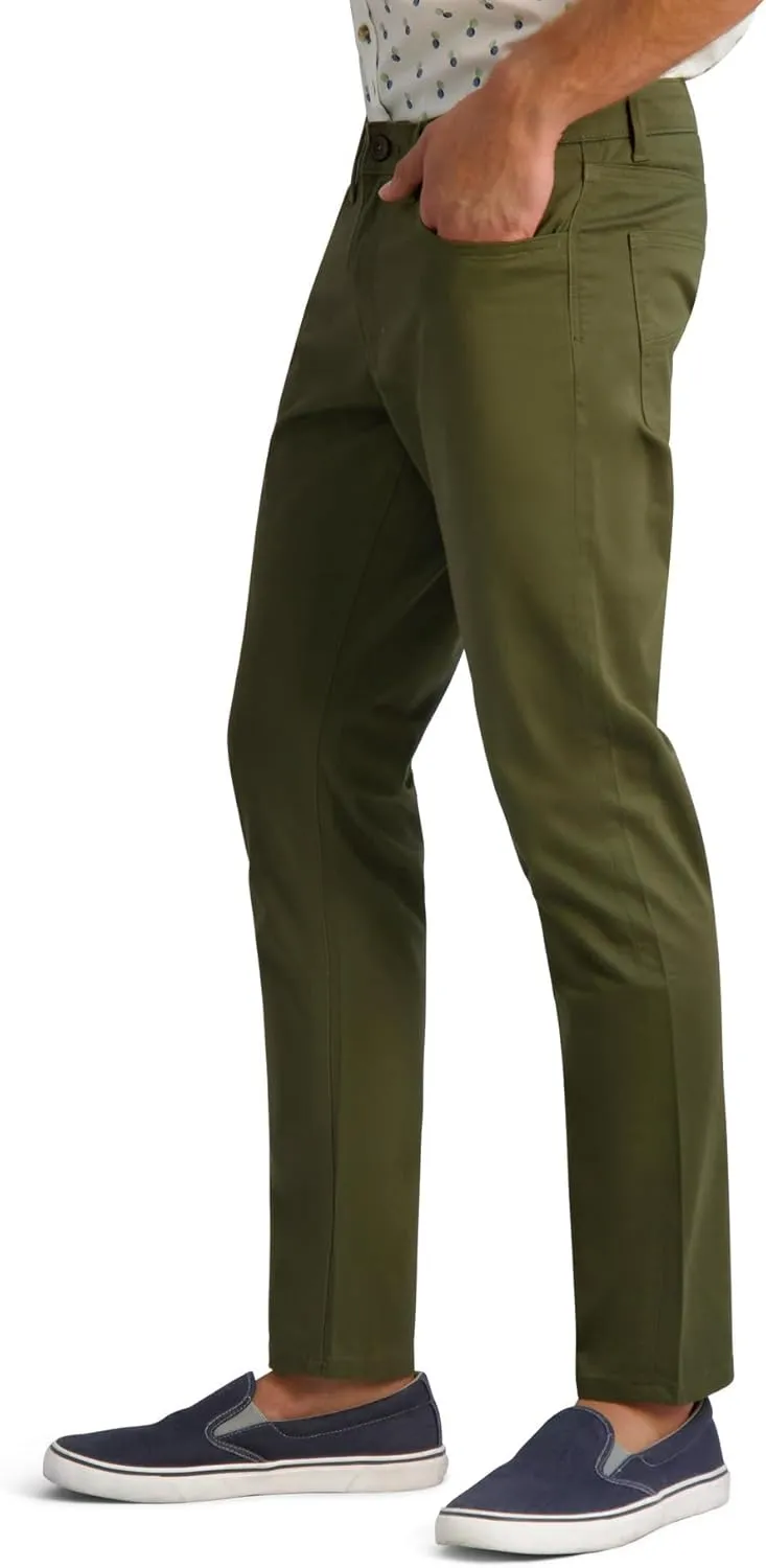 Ben Sherman Men's Khaki Pants - Slim Fit Comfort Stretch Woven Sateen Chino Work Pants - Casual Dress Pants for Men