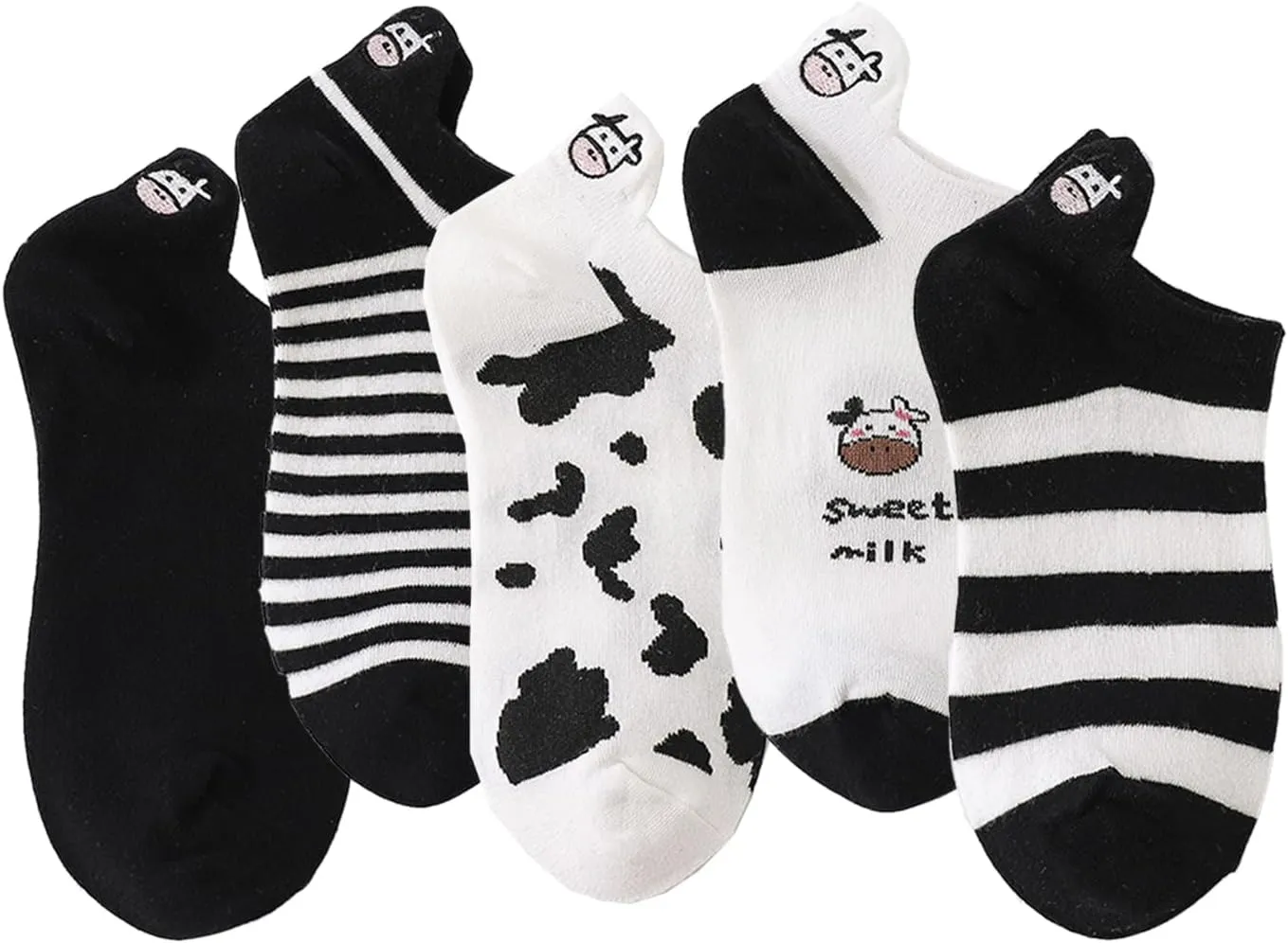 Benefeet Sox Cute No Show Socks for Women Girls Fun Patterned Cotton Low Cut Liner Socks for Loafers Flats