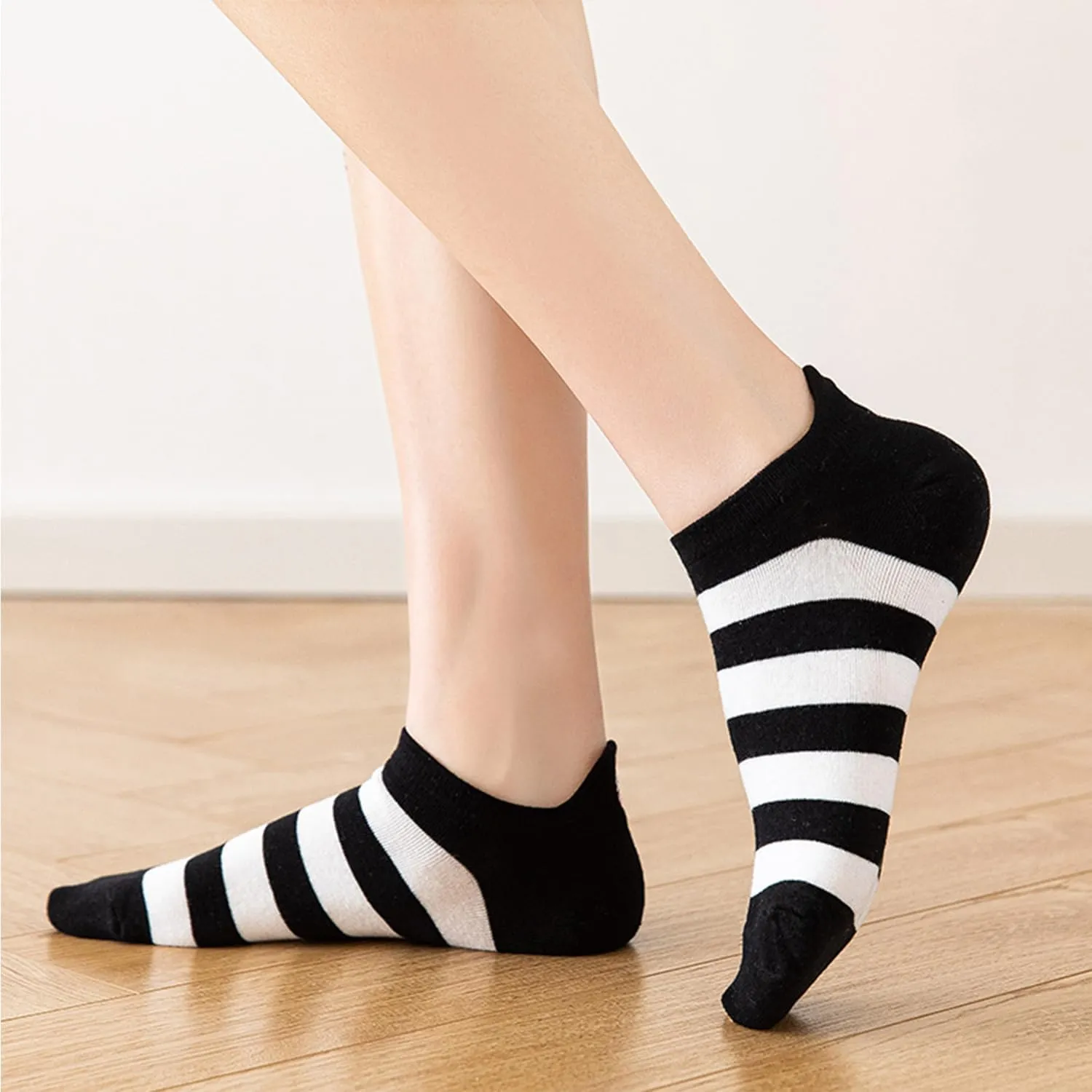 Benefeet Sox Cute No Show Socks for Women Girls Fun Patterned Cotton Low Cut Liner Socks for Loafers Flats