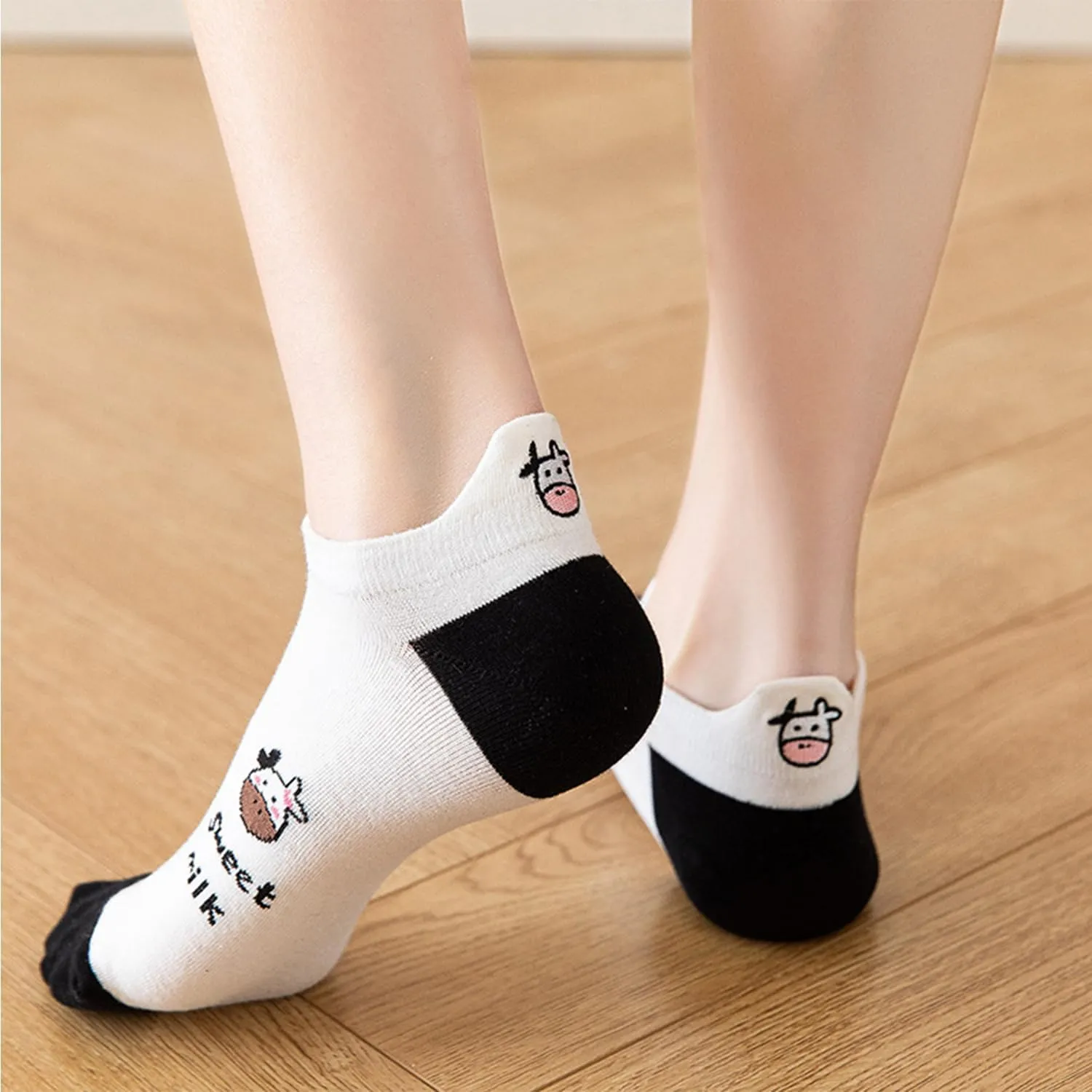 Benefeet Sox Cute No Show Socks for Women Girls Fun Patterned Cotton Low Cut Liner Socks for Loafers Flats