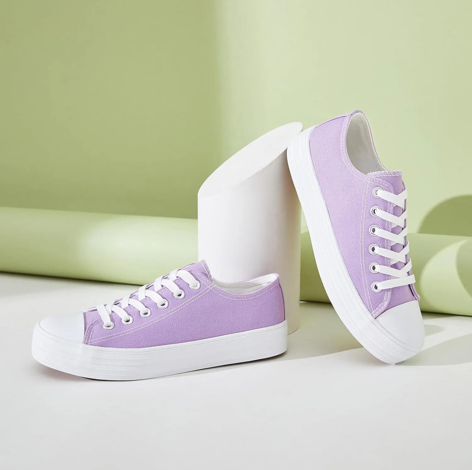 BENPAO Womens White Canvas Sneakers Casual Tennis Shoes for Women Black Fashion Sneakers Comfortable Low Top Walking Shoes