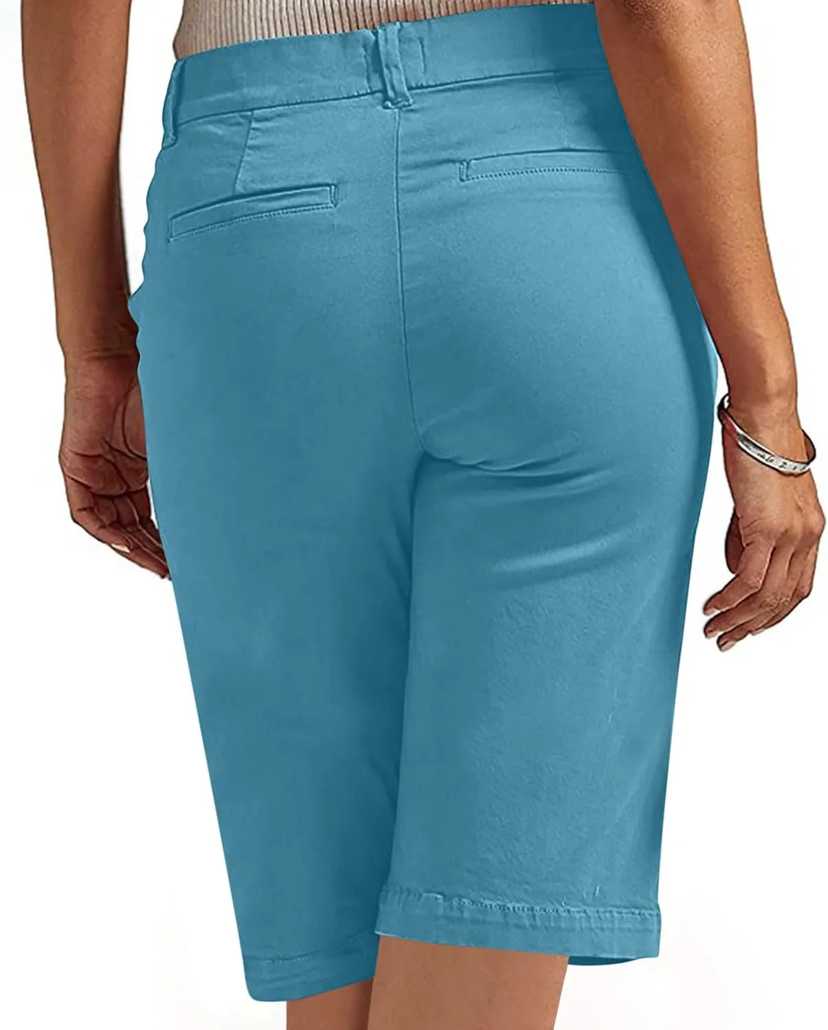 Bermuda Shorts for Women Trendy 2025 Casual Summer High Waisted Chino Shorts Straight Leg Hiking Vacation Outfits